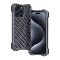 For iPhone 15 Pro Max R-JUST Breathable Armor Phone Case(Space Grey)