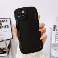 For iPhone 15 Wave Edge Silicone Phone Case(Black)