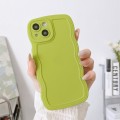 For iPhone 15 Wave Edge Silicone Phone Case(Green)
