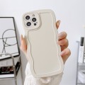 For iPhone 15 Pro Wave Edge Silicone Phone Case(White)