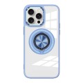 For iPhone 15 Pro Magnetic Rotating Ring Holder Acrylic Phone Case(Light Blue)