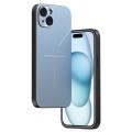 For iPhone 15 Plus R-JUST RJ52 3-Line Style Metal TPU Shockproof Phone Case(Blue)