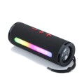 T&G TG374 Portable 3D Stereo Bluetooth Speaker Subwoofer Support FM / TF Card / RGB Light(Black)