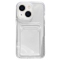 For iPhone 14 Plus 360 Clear PC Hybrid  TPU Phone Case with Card Slot(Transparent)