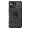 For iPhone 15 Pro NILLKIN Shockproof CamShield Armor Protective Case with Invisible Ring Holder(Blac