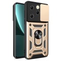 For Infinix Hot 40 / 40 Pro 4G Sliding Camera Cover Design TPU+PC Phone Case(Gold)
