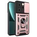 For Infinix Hot 40 / 40 Pro 4G Sliding Camera Cover Design TPU+PC Phone Case(Rose Gold)