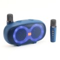 T&G TG542 LED Flash Wireless Bluetooth Karaoke Speaker with Microphone(Royal Blue)