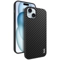 For iPhone 15 Plus IMAK LX-5 Series Shockproof PC + PU + TPU Protective Phone Case(Carbon Fiber Text