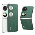 For Huawei Pocket 2 ABEEL Wood Texture PU Phone Case(Green)