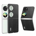 For Huawei Pocket 2 ABEEL Wood Texture PU Phone Case(Black)