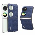 For Huawei Pocket 2 ABEEL Weave Plaid PU Phone Case(Blue)
