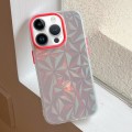 For iPhone 15 Pro Max Laser Diamond Pattern Frosted Phone Case(Red)