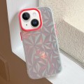 For iPhone 15 Plus Laser Diamond Pattern Frosted Phone Case(Red)