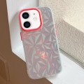 For iPhone 12 Laser Diamond Pattern Frosted Phone Case(Red)