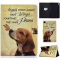 For Samsung Galaxy Tab A9 Colored Drawing Smart Leather Tablet Case(Butterfly Dog)
