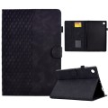 For Samsung Galaxy Tab A9+ Rhombus Embossed Leather Tablet Case(Black)