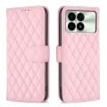 For Xiaomi Redmi K70 / K70 Pro Diamond Lattice Wallet Leather Flip Phone Case(Pink)