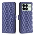 For Xiaomi Redmi K70E Diamond Lattice Wallet Leather Flip Phone Case(Blue)