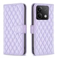 For Xiaomi Redmi Note 13 4G Global Diamond Lattice Wallet Leather Flip Phone Case(Purple)