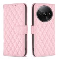 For Xiaomi Redmi A3 Diamond Lattice Wallet Leather Flip Phone Case(Pink)