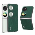 For Huawei Pocket 2 ABEEL PU Leather Black Edge Phone Case(Green)