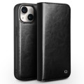 For iPhone 15 QIALINO Classic Genuine Leather Phone Case(Black)