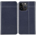 For iPhone 15 Pro Max GEBEI Top-grain Horizontal Flip Leather Phone Case(Blue)