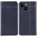 For iPhone 15 Plus GEBEI Top-grain Horizontal Flip Leather Phone Case(Blue)