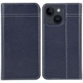 For iPhone 15 GEBEI Top-grain Horizontal Flip Leather Phone Case(Blue)