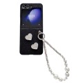 For Samsung Galaxy Z Flip5 5G Gradient Color Glitter Shockproof Protective Phone Case With Bead Chai