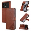 For Xiaomi Redmi K70E AZNS Sheepskin Texture Flip Leather Phone Case(Brown)
