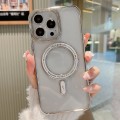 For iPhone 14 Pro MagSafe Magnetic Transparent TPU Electroplated Phone Case(Silver)