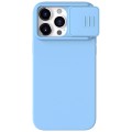 For iPhone 15 Pro NILLKIN CamShield MagSafe Liquid Silicone Phone Case(Sky Blue)