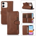 For iPhone 11 Wristband Card Slot Leather Phone Case(Coffee)