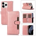 For iPhone 11 Pro Wristband Card Slot Leather Phone Case(Rose Gold)