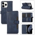 For iPhone 11 Pro Wristband Card Slot Leather Phone Case(Blue)