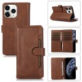 For iPhone 11 Pro Wristband Card Slot Leather Phone Case(Coffee)