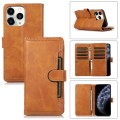 For iPhone 11 Pro Max Wristband Card Slot Leather Phone Case(Brown)