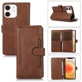 For iPhone 12 / 12 Pro Wristband Card Slot Leather Phone Case(Coffee)