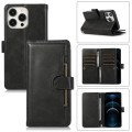 For iPhone 12 Pro Max Wristband Card Slot Leather Phone Case(Black)