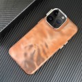 For iPhone 12 Pro 3D IMD Water Ripple TPU + Acrylic Electroplated Phone Case(Orange)