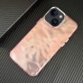 For iPhone 13 3D IMD Water Ripple TPU + Acrylic Electroplated Phone Case(Pink)