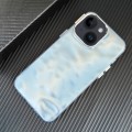 For iPhone 14 3D IMD Water Ripple TPU + Acrylic Electroplated Phone Case(Blue)
