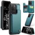 For Samsung Galaxy S20 Ultra CaseMe C22 Card Slots Holder RFID Anti-theft Phone Case(Blue Green)