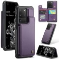 For Samsung Galaxy S20 Ultra CaseMe C22 Card Slots Holder RFID Anti-theft Phone Case(Purple)