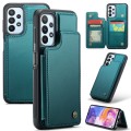 For Samsung Galaxy A23 CaseMe C22 Card Slots Holder RFID Anti-theft Phone Case(Blue Green)