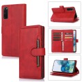 For Samsung Galaxy S20 Wristband Card Slot Leather Phone Case(Red)