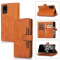 For Samsung Galaxy S20 Ultra Wristband Card Slot Leather Phone Case(Brown)