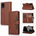 For Samsung Galaxy S20 Ultra Wristband Card Slot Leather Phone Case(Coffee)